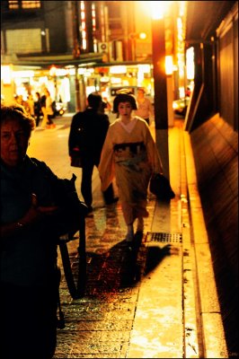 Gion Side Street by Night