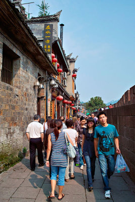 Feng Huang Ancient Town - Busy Street