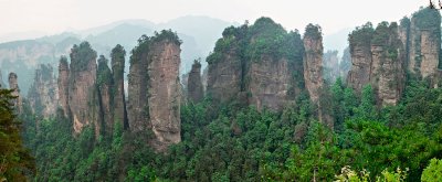 Huangshizhai - Five Fingers Peak Panorama