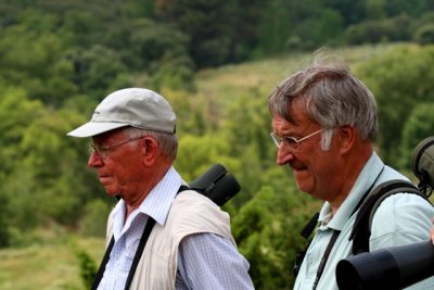 Albert and John in Guara mountains looking for a Melodious Warbler