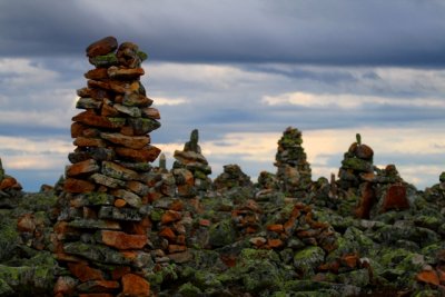 Stone piles