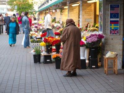 At the end of the flower market