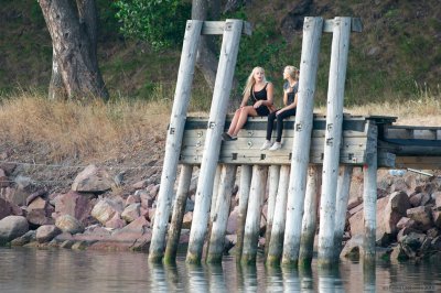 Girls on a jetty