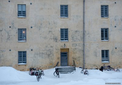 Bikes in snow