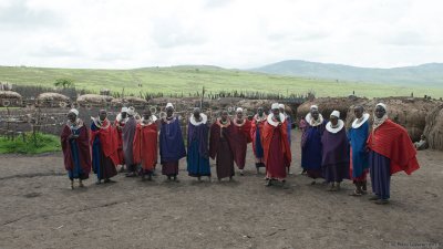 Maasai women in the village