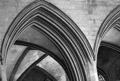 Arches. Salisbury cathedral