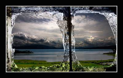 Lake Toba.Thru a Window