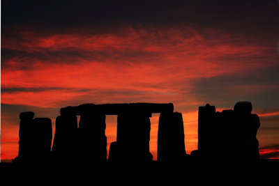 Stonehenge silhouette