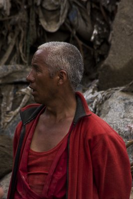 Ladakh-flood-Concerned monk