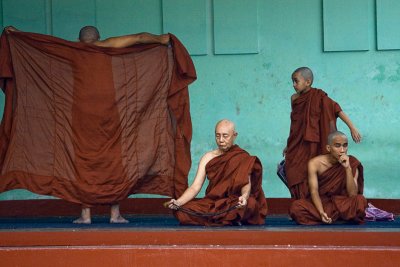 Monks at Shwe Dagon