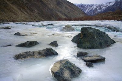Indus river with Rocks