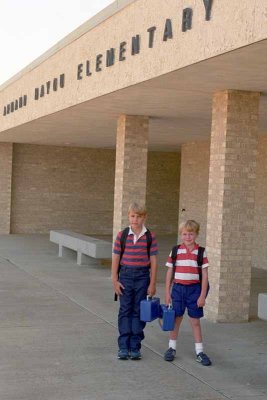 1990 - Richard and Robert on the First Day of School
