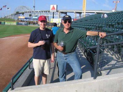 John and David at Whataburger Field