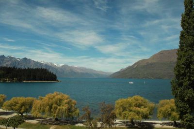 View of Lake Wakatipu from our hotel room