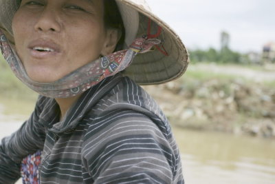 Woman on the river.