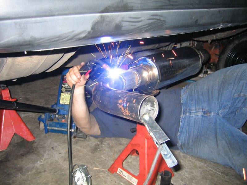 Me welding up my exhaust
