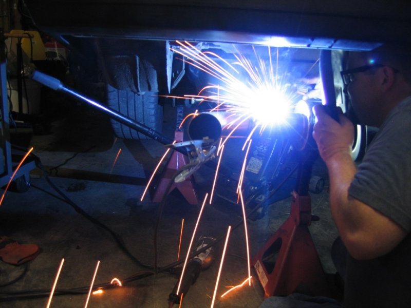Me welding up my exhaust