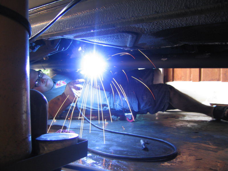 Me welding up my exhaust
