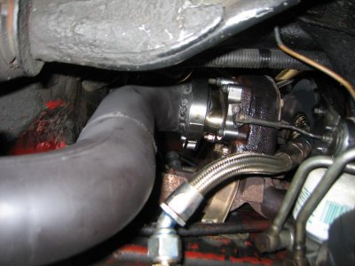 Vband downpipe bottom view