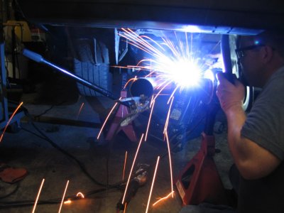Me welding up my exhaust