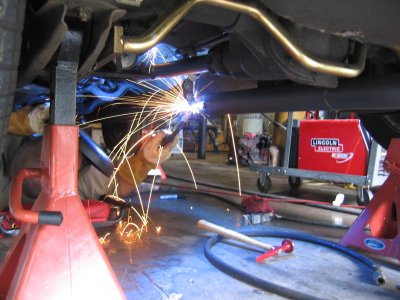 Me welding up my exhaust