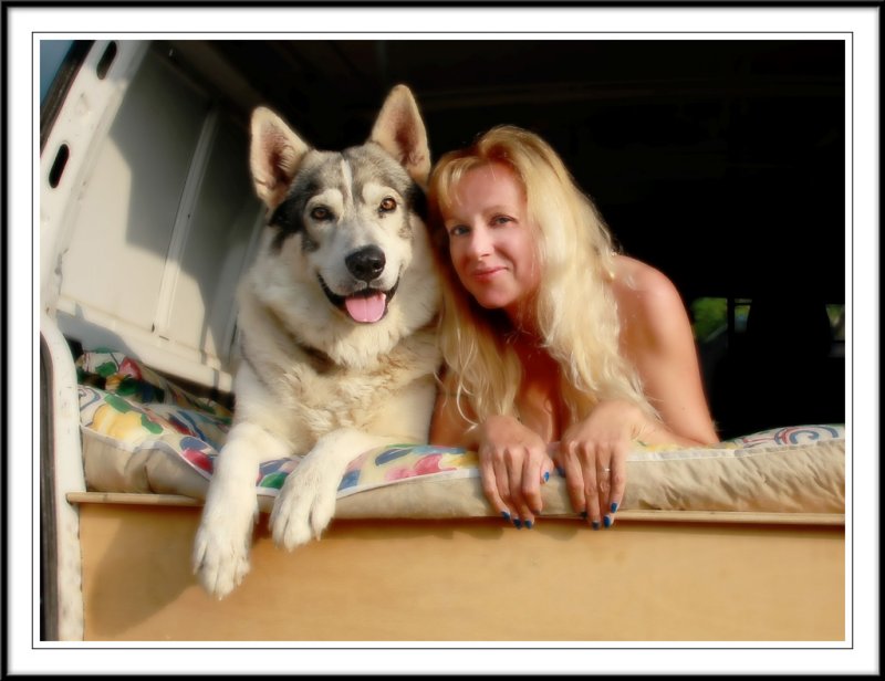 Wolfie and me enjoying the last of Summer!