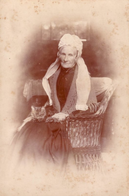 Old lady and her kitten!