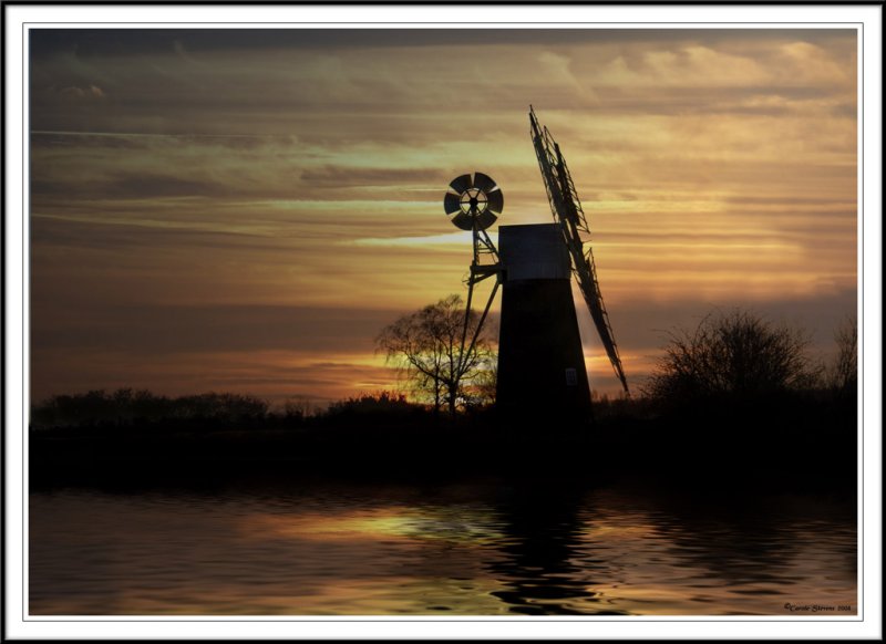 Sunset at St Benets Level Drainage Mill!