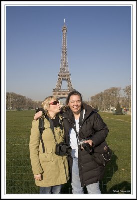 Nicky and Andra at the Eiffel Tower!