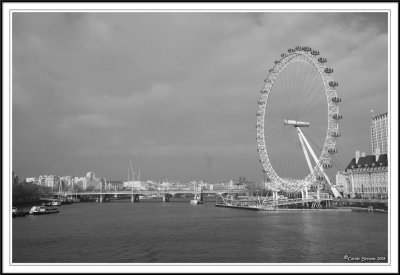 London eye from the bridge!