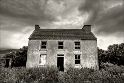 Abandoned House The Burren-Sepia
