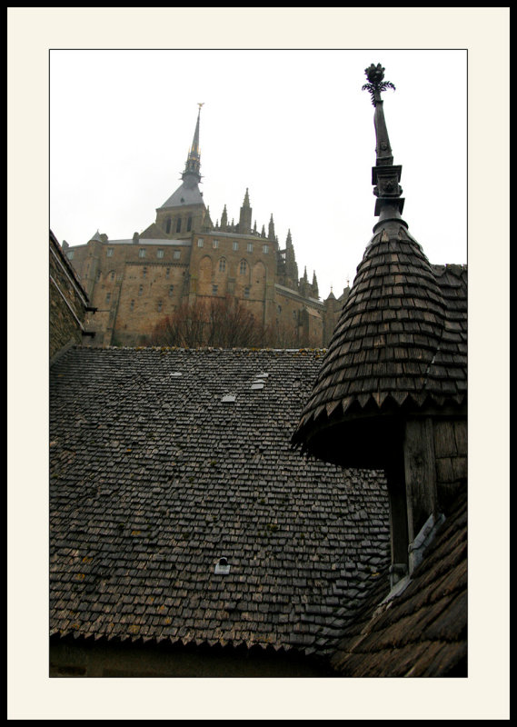 Mont-Saint-Michel</br>Toits en bois</br>mouills