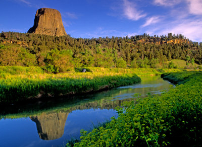 Devil's Tower and Belle Fourche River, Devil's Tower National Monument, WY