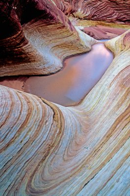 Zebra rock near upper Antelope Canyon, AZ