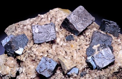 Galena on dolomite with chalcopyrite, Tri-State District, Joplin, MO