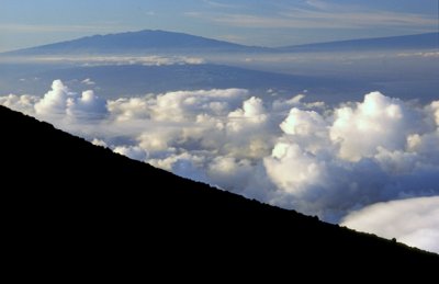 (IG61) Shield cones, Mauna Loa and Kilauea from Maui, HI