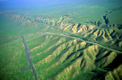 (SG34) View of the trace of the San Andreas Fault, Carizzo Plain, CA