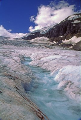 (AG33) Meltwater on the Athabasca Glacier, Alberta, Canada