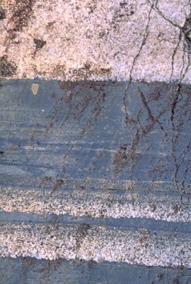 (STRA27) Close-up of graded bedding in the Proterozoic Vermillion Lakes Fm., Tower, MN
