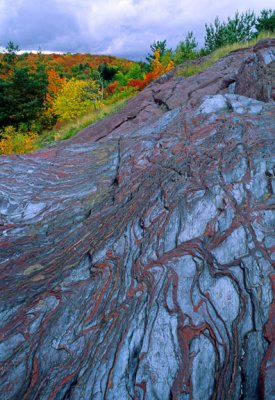 Proterozoic banded iron formation, Jasper Knob, Ishpheming, MI