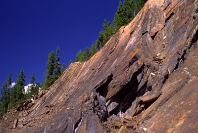 Slate in the Proterozoic Miette Group, Banff National Park, Alberta, Canada