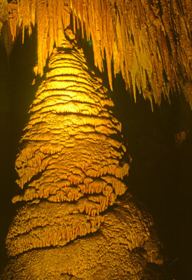 (GW2) Temple of the Sun, a large column, Carlsbad Caverns National Park, NM