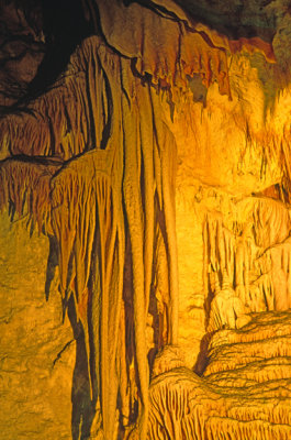 (GW7) Stalactites, draperies, and flowstone, Carlsbad Caverns National Prk, NM