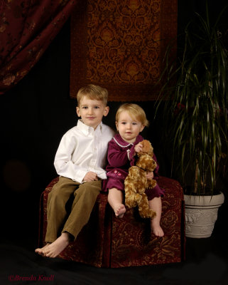 Children's Portraits in Reds & Browns