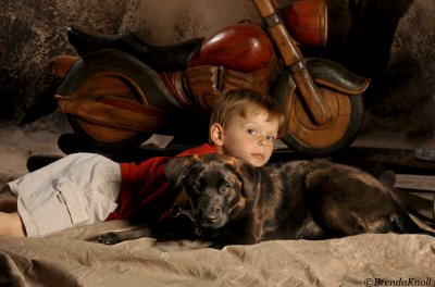 Children's Portraits in Reds & Browns