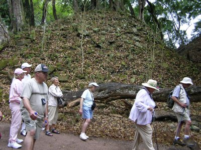 Walking Past One of the Many Ruins