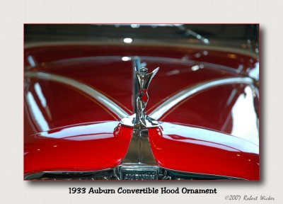 1933 Auburn Conv. Red Hood Ornament 