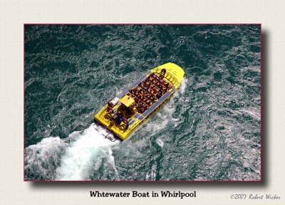 Whitewater Boat in Whirlpool  