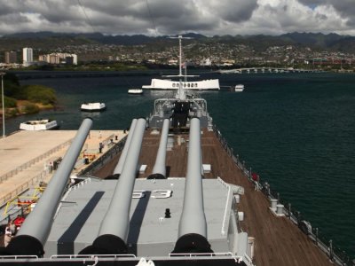 Arizona Memorial from the Mighty Mo - Oahu
