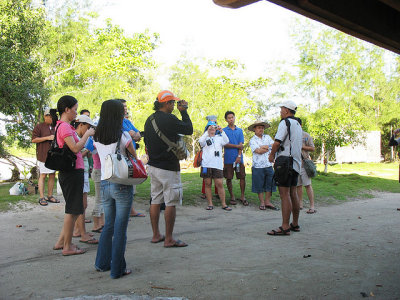 Sharing the importance of wetlands to a group of visiting journalists ...